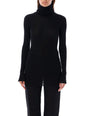 RICK OWENS Elegant Ribbed Long Sleeve Knit Turtleneck