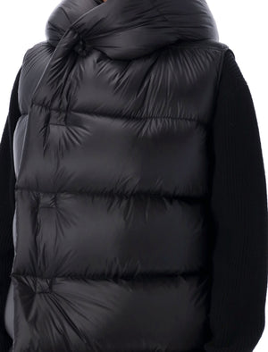 RICK OWENS Luxury Quilted Sleeveless Hooded Puffer Vest