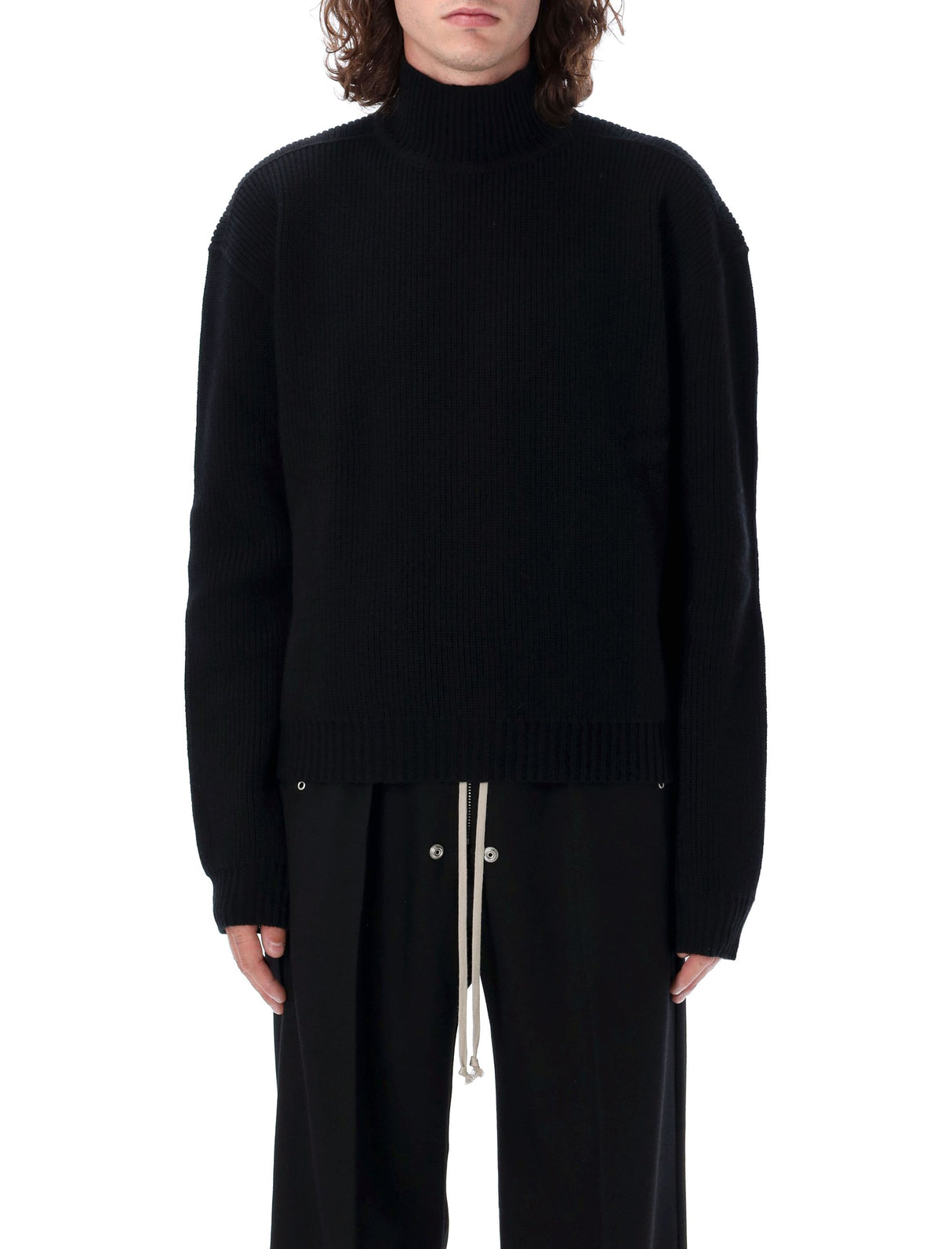 RICK OWENS Luxurious Wool Turtleneck Sweater