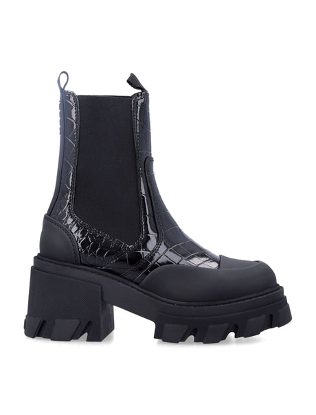 GANNI Elevated Cleated Mid Boots for Women