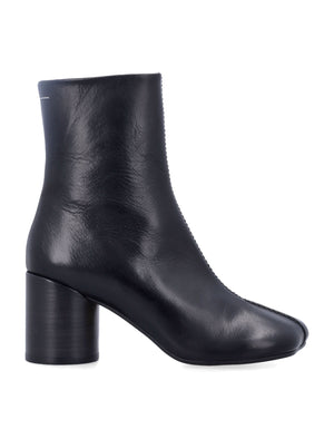 MM6 MAISON MARGIELA Tabi Ankle Boots with Cylindrical Heel - 7cm Height