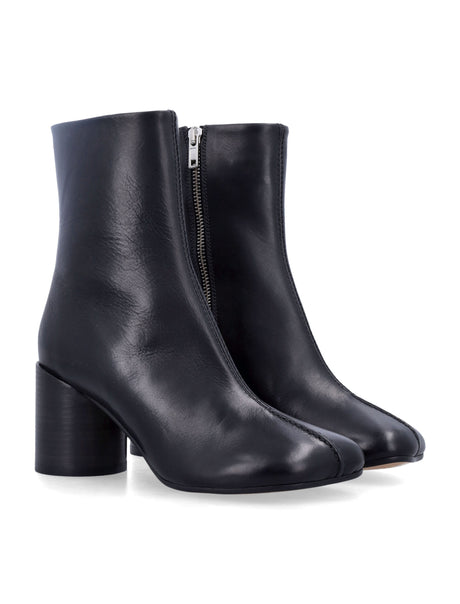 MM6 MAISON MARGIELA Tabi Ankle Boots with Cylindrical Heel - 7cm Height