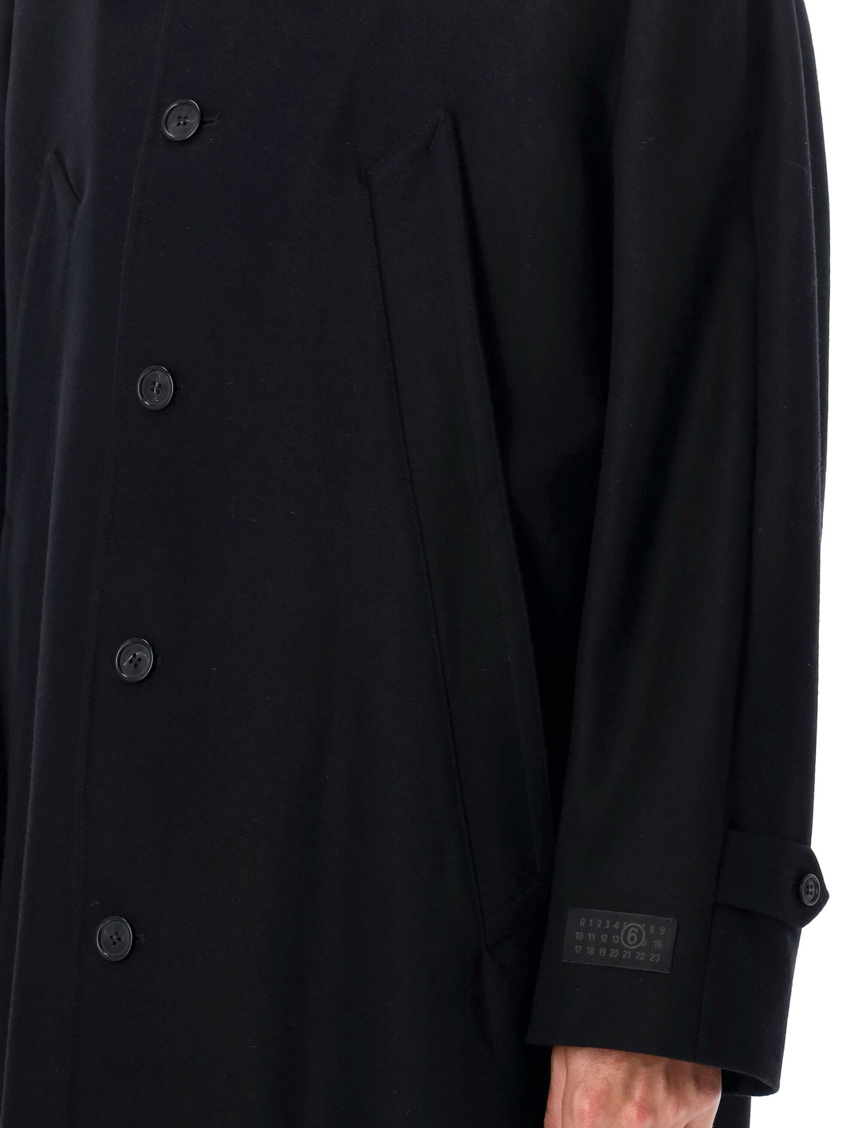 MM6 MAISON MARGIELA Sleek Long Wool Blend Jacket