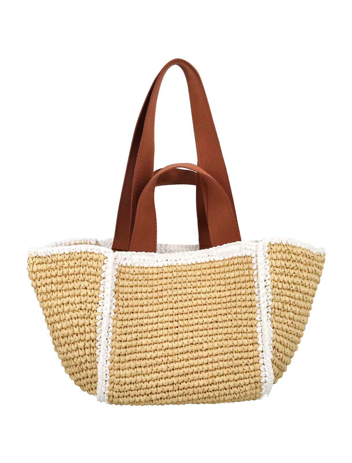 MARNI Chic Mini Shopper in Raffia-Style Weave - 22x22x13cm