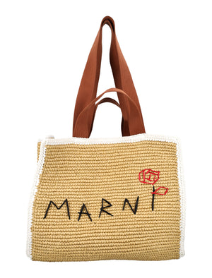 MARNI Natural Rustic Medium Macrame Tote