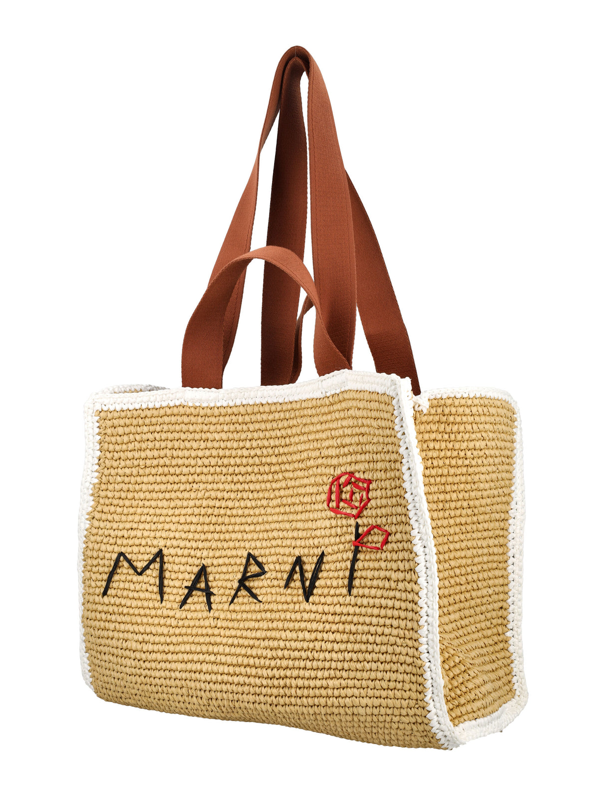 MARNI Natural Rustic Medium Macrame Tote