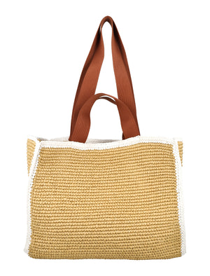 Túi Tote Macrame Màu Nâu Rustic Trung Bình