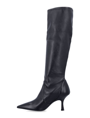 STUART WEITZMAN Knee-High Stretch Boot with Sculptural Heel