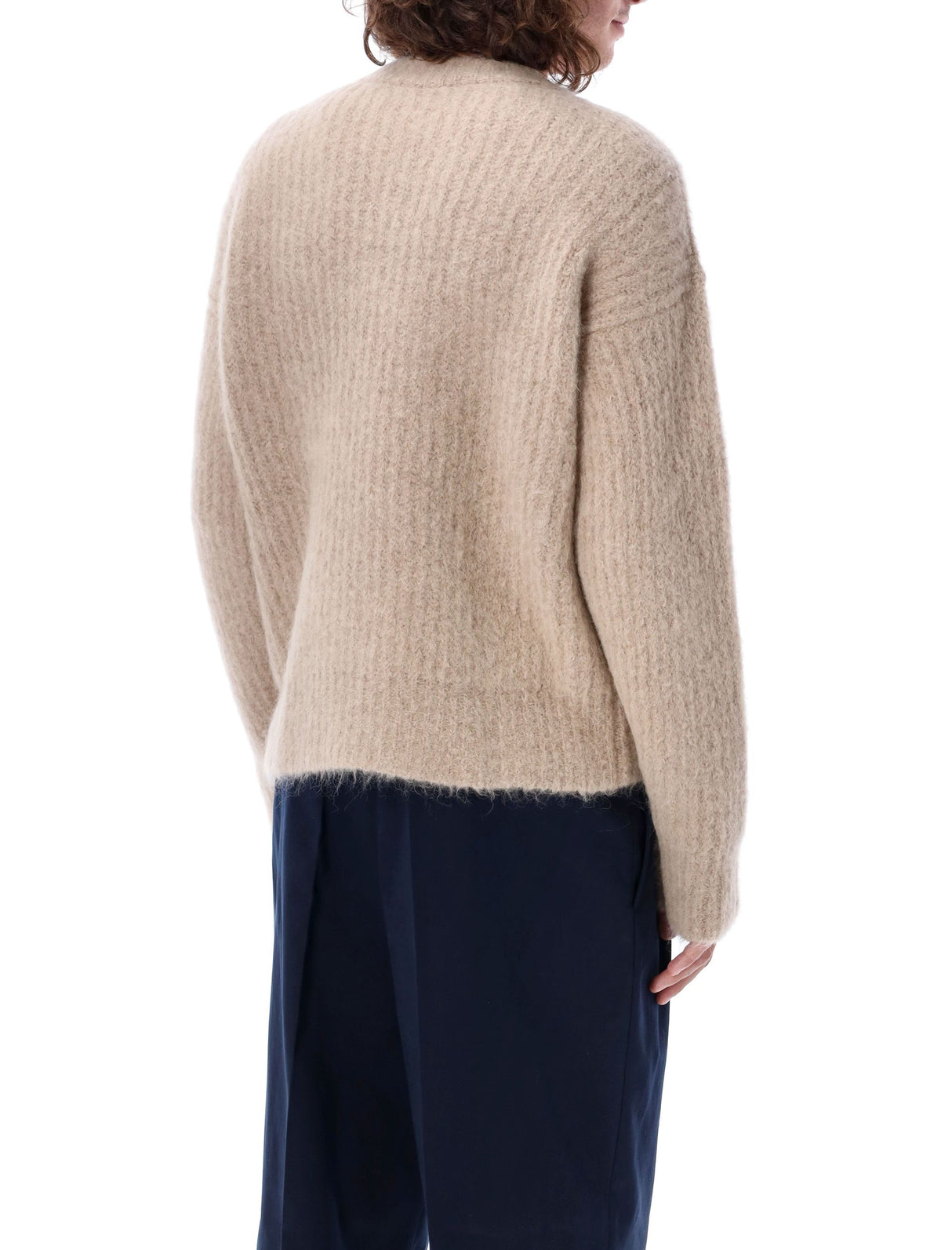 AMI PARIS Luxury Chunky Knit Mohair Blend Sweater