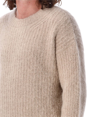 AMI PARIS Luxury Chunky Knit Mohair Blend Sweater