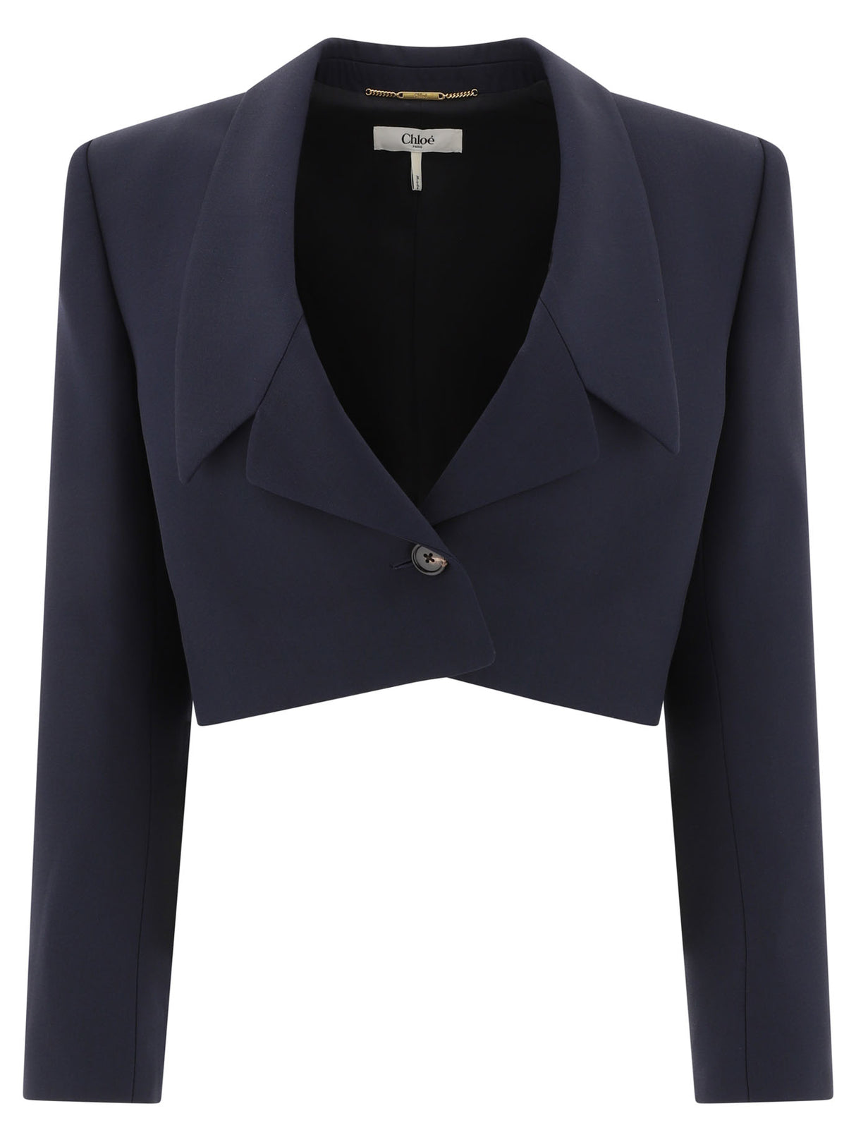 CHLOÉ Elegant Cropped Wool Spencer Jacket