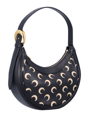 MARINE SERRE Elegant Mini Leather Handbag with Moon Engravings