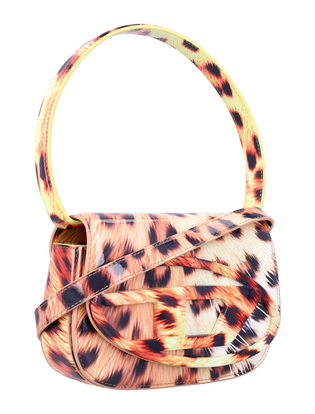 DIESEL Glossy Cheetah Print Handbag