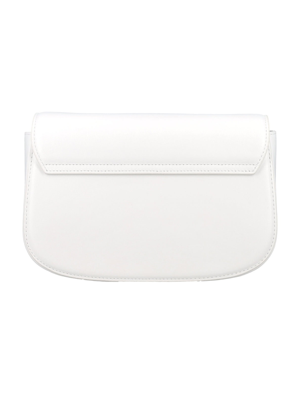 DIESEL Chic Mini Shoulder Handbag in White Leather