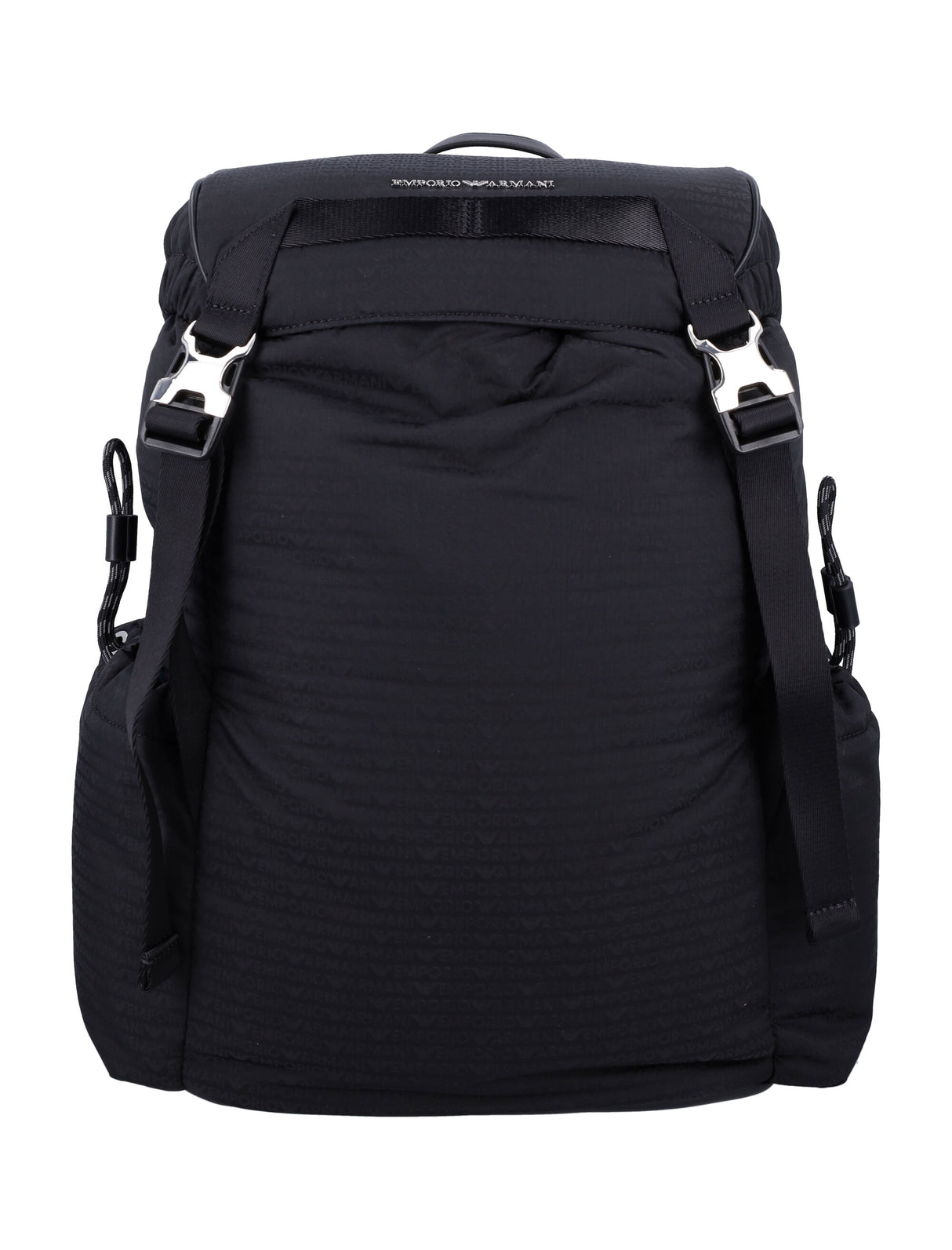 EMPORIO ARMANI Nylon Backpack with Top Flap Closure - 45CM