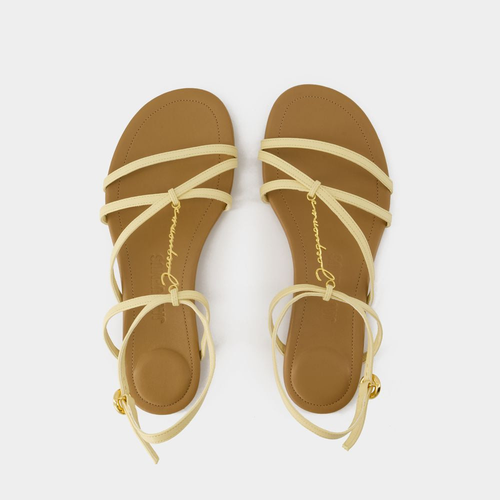 JACQUEMUS Chic Sheepskin Sandals - Mini Design for Women