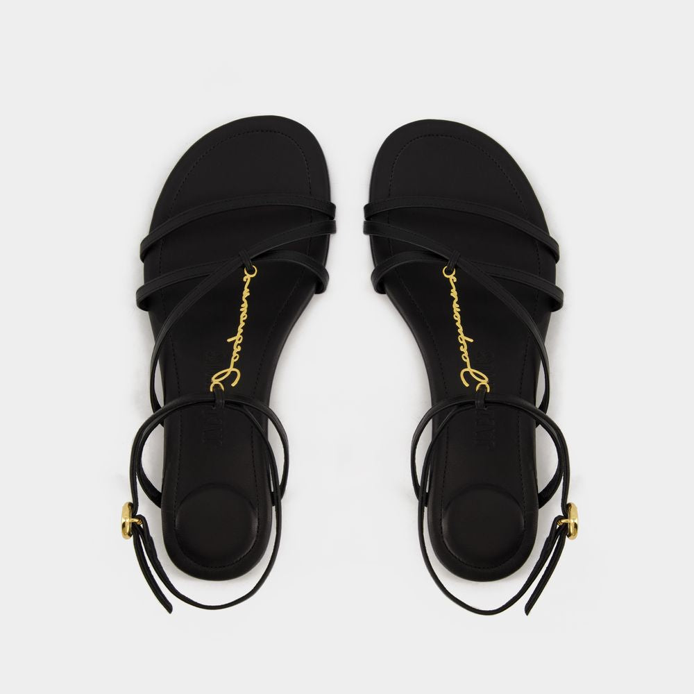 JACQUEMUS Chic Sheepskin Sandals - Mini Design for Women