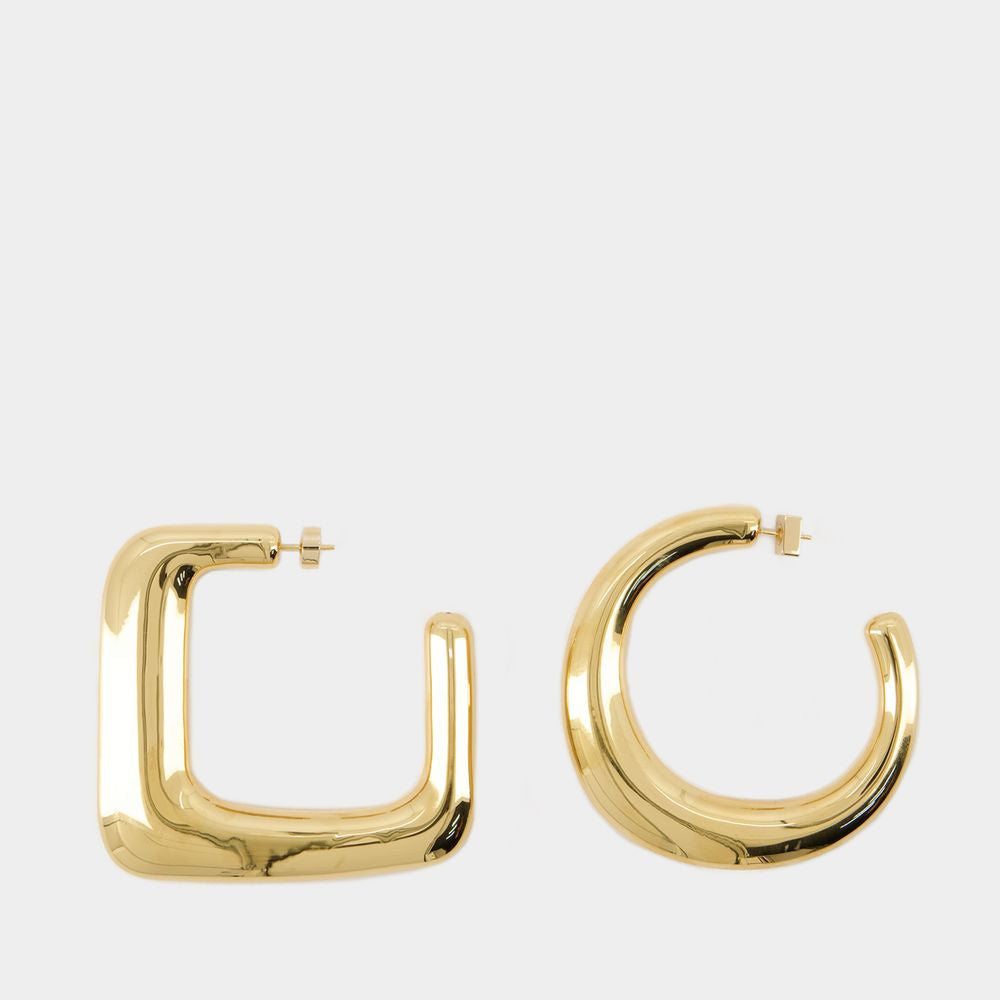 JACQUEMUS Gold Oval Earrings for Women, SS24 Collection