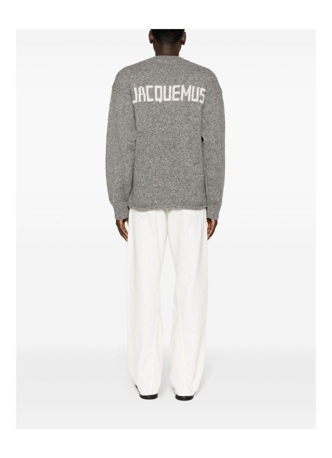 JACQUEMUS Contemporary Grey Alpaca Blend Sweater