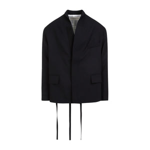 MORDECAI Men's Black Kimono Suit Jacket for SS24