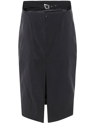 MUGLER Chic Black Skirt for Women - Fall/Winter 2024