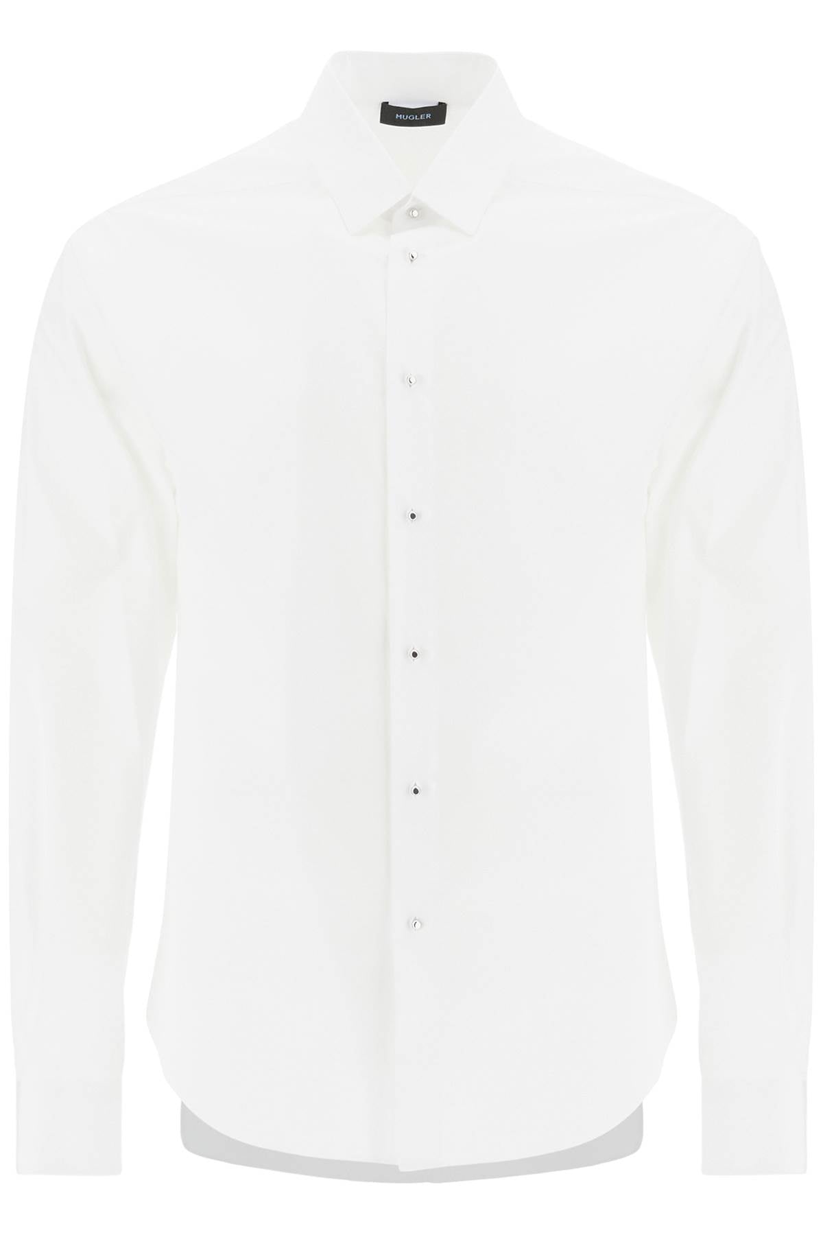 MUGLER Classic Cotton Poplin Shirt - Regular Fit