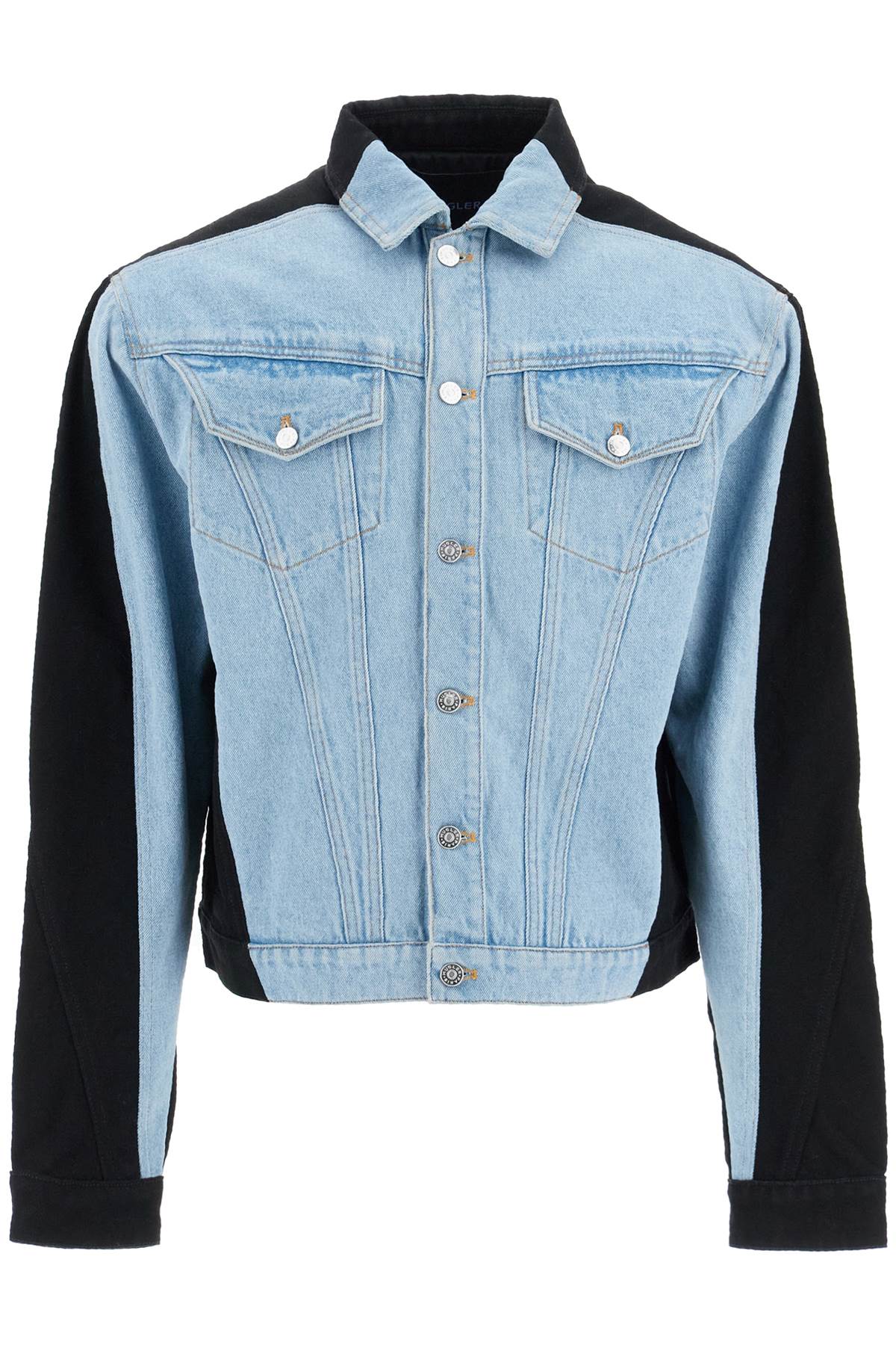 MUGLER Two-Tone Men’s Denim Jacket - Size L