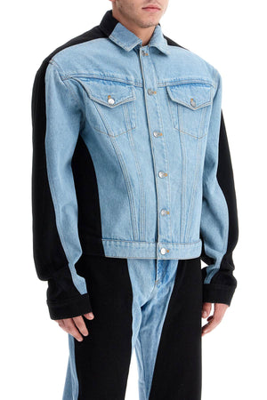 MUGLER Two-Tone Men’s Denim Jacket - Size L