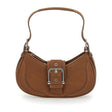 OSOI Chic Brown Leather Hobo Shoulder Bag