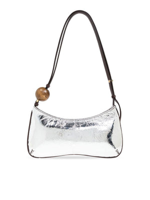 JACQUEMUS Silver Mini Kiss Pearl Handbag