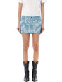 VIVIENNE WESTWOOD Women's Jacquard Mini Skirt in Blue Coral for SS24