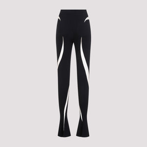 MUGLER Stylish and Comfortable Black Viscose Pants for Women