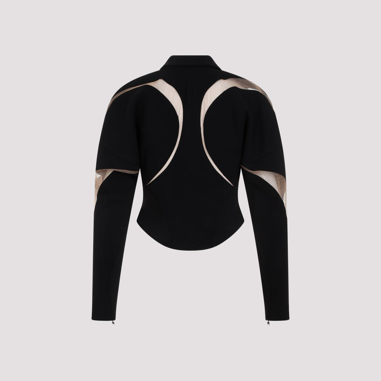 MUGLER Black Viscose Jacket for Women - SS24 Collection