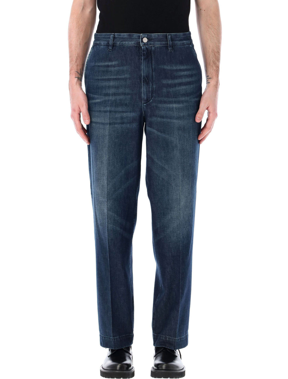 VALENTINO GARAVANI Blue Straight Cut Denim Jeans for Men - SS24 Collection