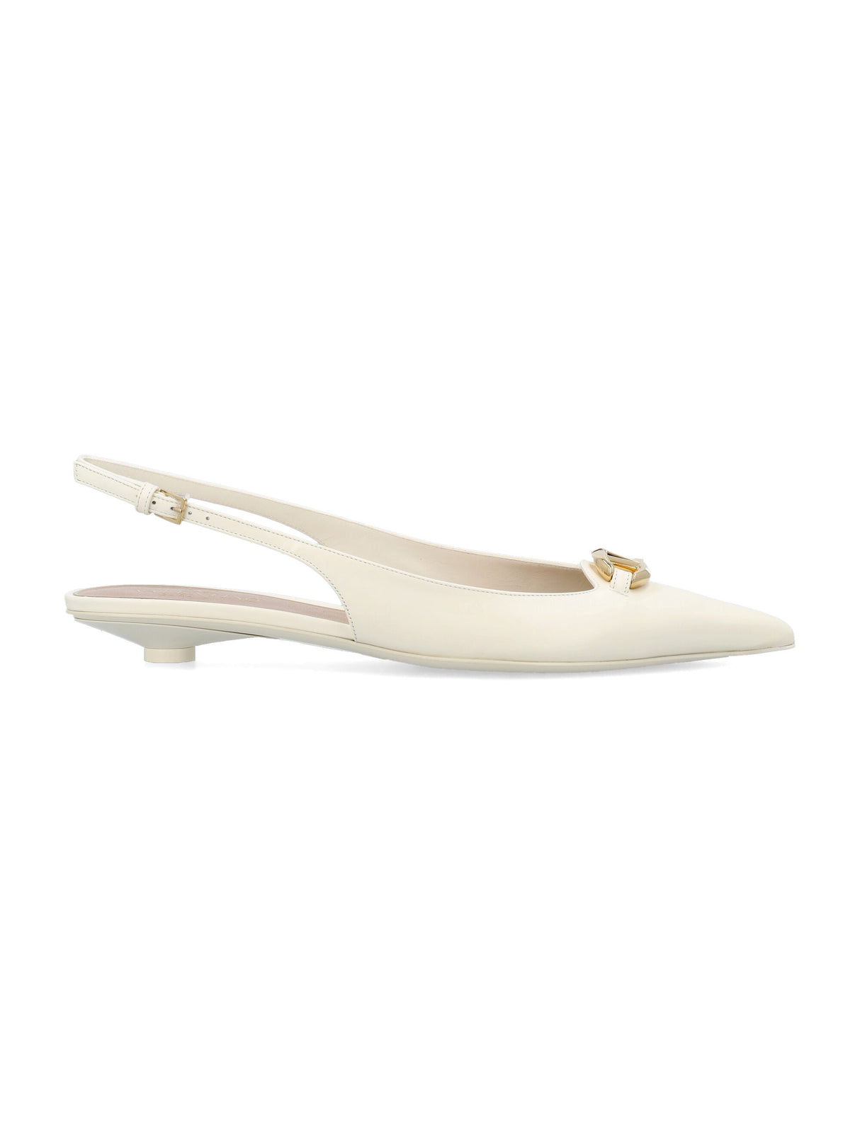 VALENTINO GARAVANI Women's VLogo Moon Ballerina Slingback - Ivory SS24