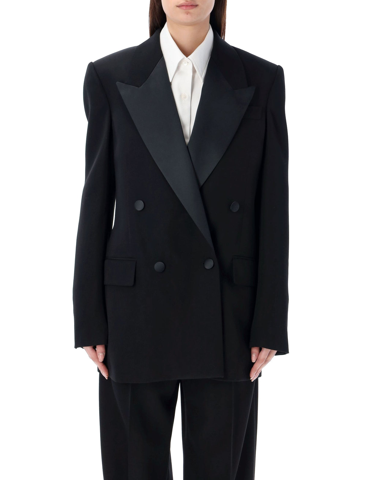 STELLA MCCARTNEY V-NECK TUXEDO BLAZER FOR WOMEN - Spring/Summer 2024