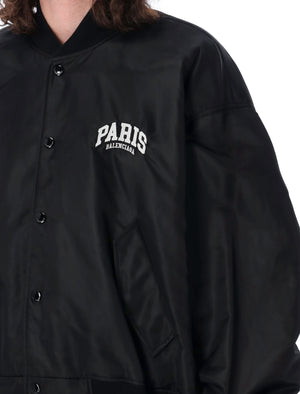 BALENCIAGA Paris Varsity Jacket for Men - Black Spring/Summer 2024