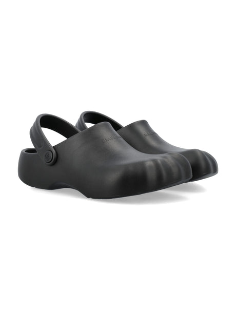 BALENCIAGA Men's Black Molded Clog Sandals - SS24 Collection