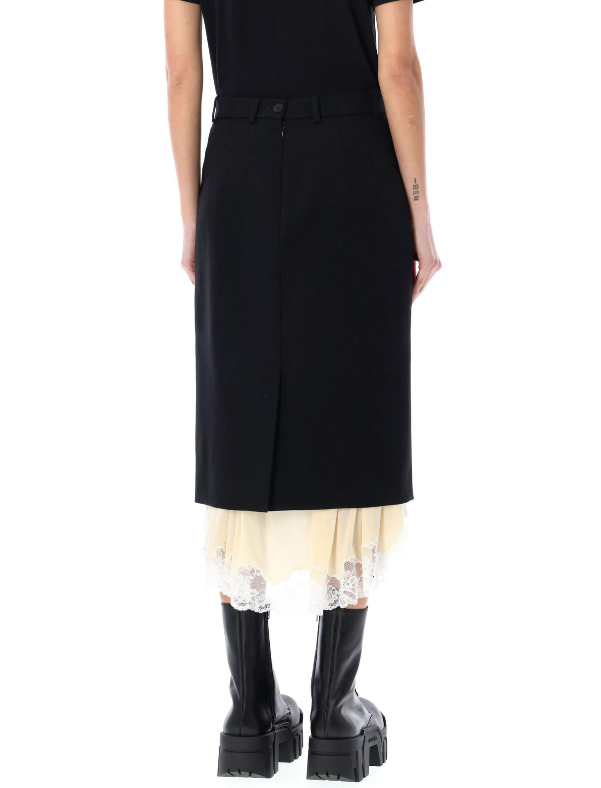 BALENCIAGA Wool Lingerie Tailored Skirt for Women