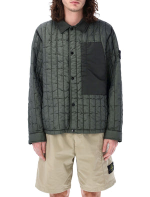 STONE ISLAND Men's Quilted Shirt-Jacket for SS24 - Gray