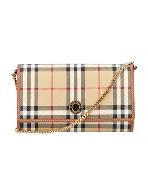BURBERRY Hannah Chain Wallet in Archive Beige for Women - SS24 Collection