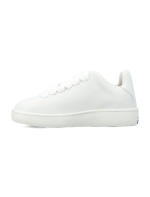 BURBERRY Women's Low Top Leather Box Sneaker in White - SS24 Collection