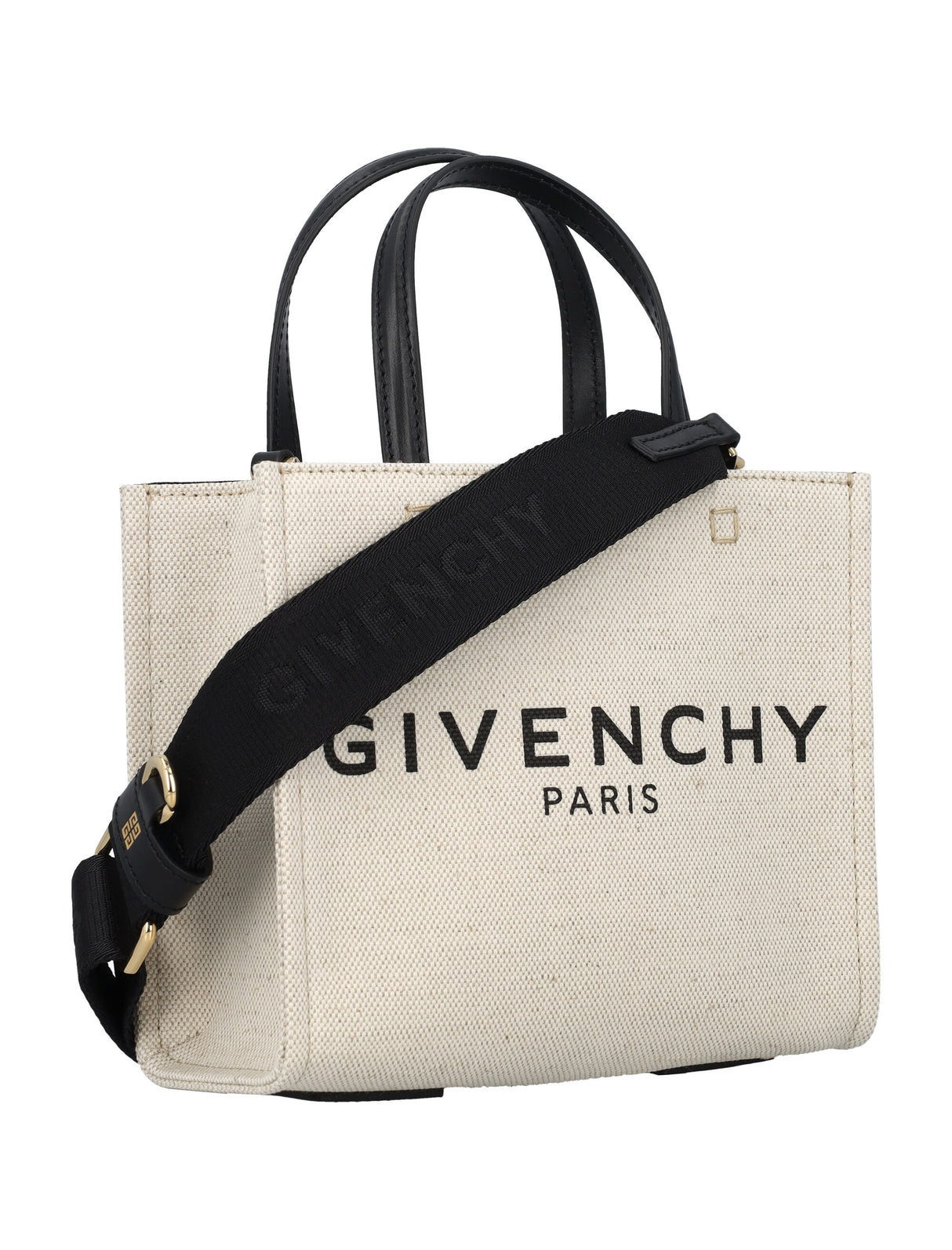 GIVENCHY Beige Mini G-Tote Handbag with Removable Strap and Logo Detail