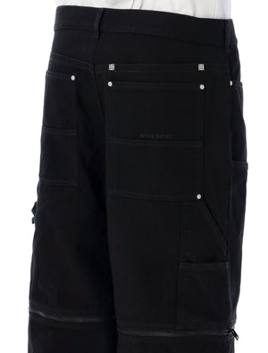 GIVENCHY Men's Black Cargo Pants for SS24 Season