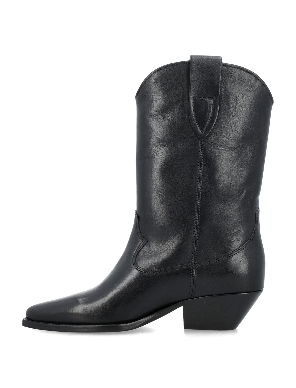 ISABEL MARANT Black Cowgirl Vibes: Pointed Toe Leather Boots