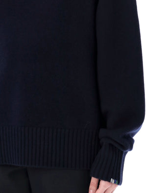 EXTREME CASHMERE Navy Cashmere Raglan Sleeve Sweater for Men - SS24