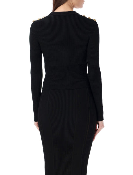 BALMAIN Signature Knit Jumper for Women - Black