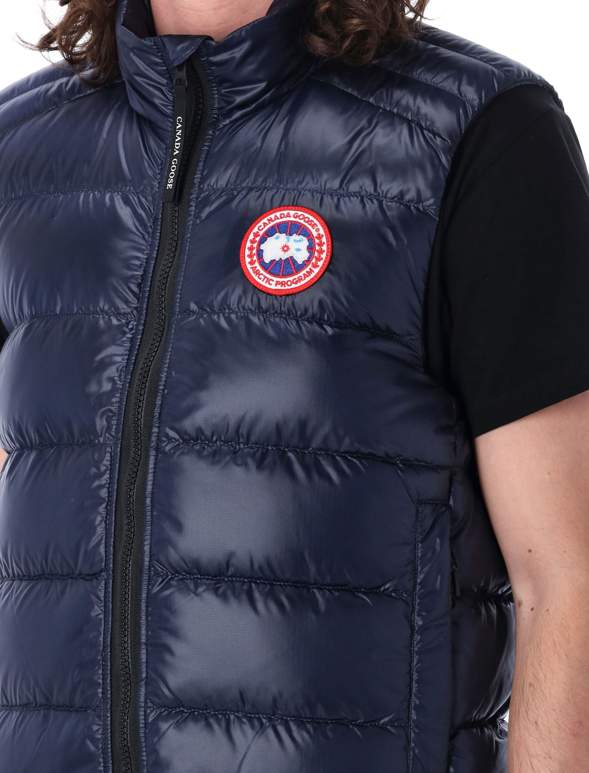 CANADA GOOSE Men's Quilted Vest with Zippered Closure and Logo Patch