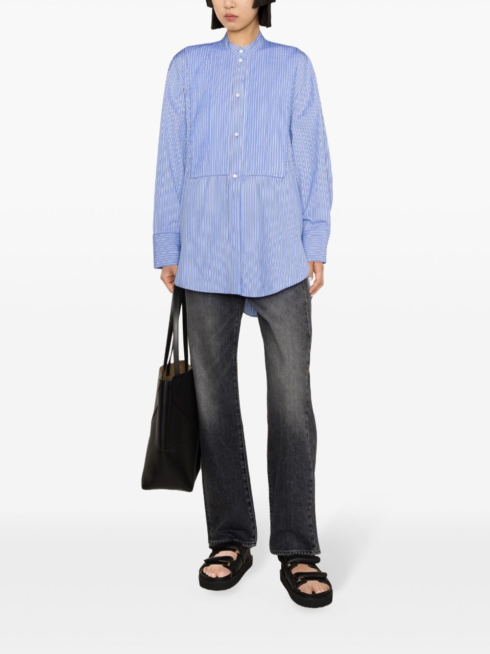 ISABEL MARANT Navy Striped Cotton Shirt for Women - SS24 Collection