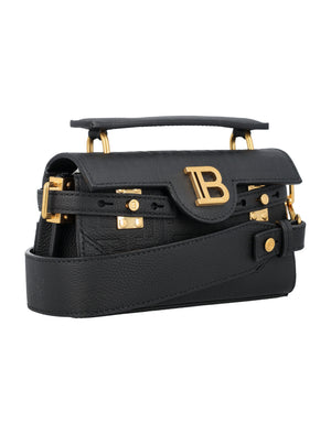 Túi xách đeo chéo Monogram đen của BALMAIN - Bộ sưu tập SS24